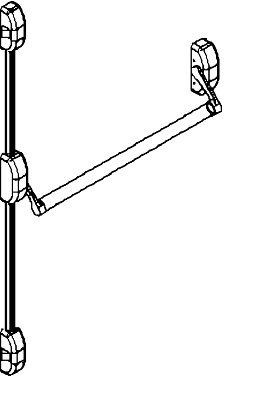 Two Point Vertical PANIC EXIT DEVICE DK-360-1 - Oubao
